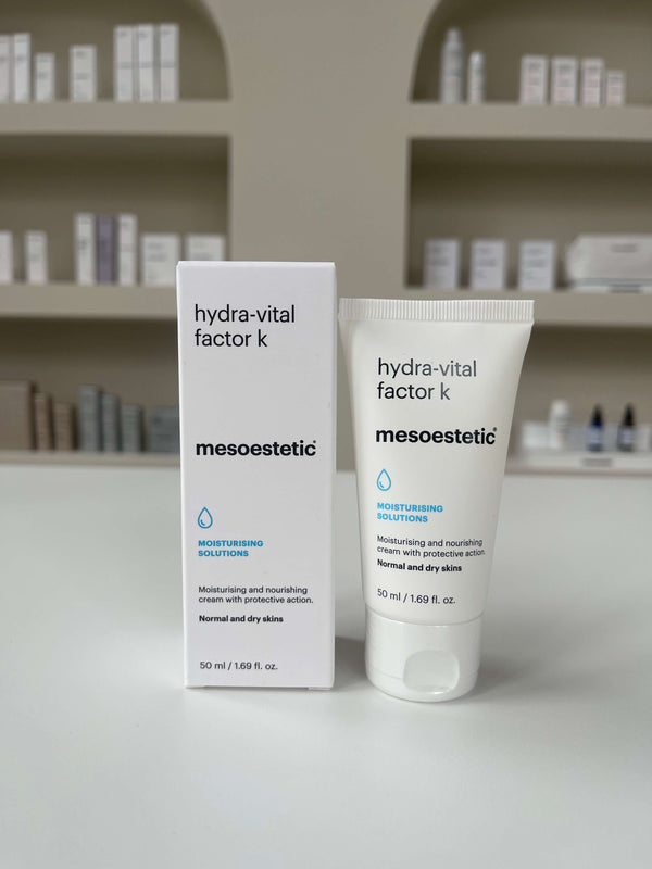 Mesoestetic hydra-vital factor K | Rijke vochtinbrengende en voedende crème die de hydrolipidenlaag herstelt. Het geeft elasticiteit, gladheid en voorkomt uitdroging | Voor 15:00 besteld, dezelfde dag verzonden!