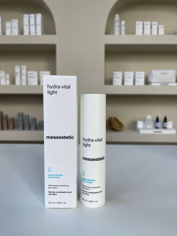 Mesoestetic hydra-vital light | Last van een gedehydrateerde huid? Hydra-vital light geeft onmiddellijk een gevoel van frisheid, zachtheid en comfort | Voor 15:00 besteld, dezelfde dag verzonden!