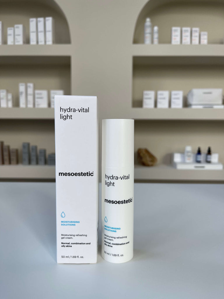 Mesoestetic hydra-vital light | Last van een gedehydrateerde huid? Hydra-vital light geeft onmiddellijk een gevoel van frisheid, zachtheid en comfort | Voor 15:00 besteld, dezelfde dag verzonden!