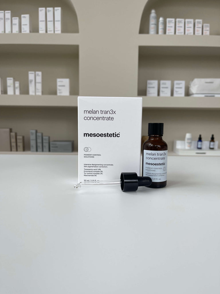 Mesoestetic Melan Tran3x Concentrate | een intensief serum geschikt voor de behandeling van pigmentvlekken of acne littekens | Voor 15:00 besteld, dezelfde dag verzonden!