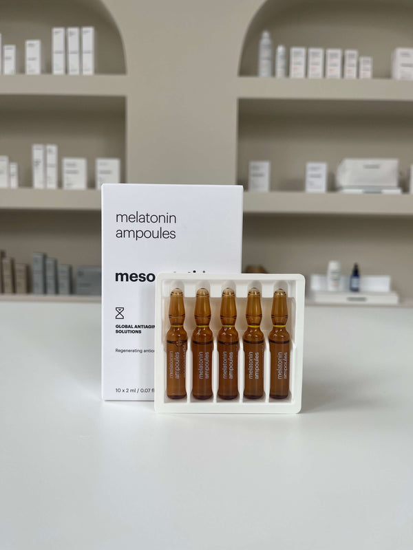 Mesoestetic melatonin ampoules | een intensieve anti-aging behandeling die vooral 's nachts de huid tot in de perfectie herstelt | Voor 15:00 besteld, dezelfde dag verzonden!